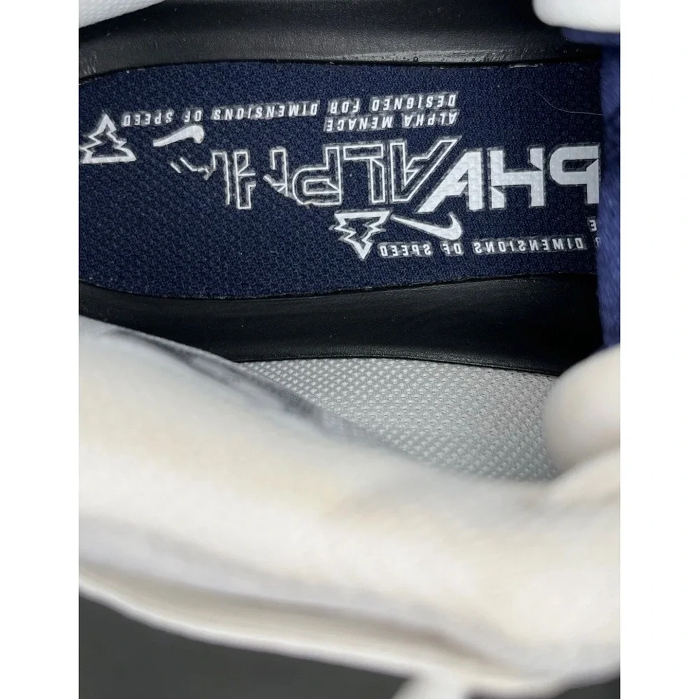 Nike Alpha Menace Pro 3 White College Navy Football Cleats CT6649-108 Mens 10